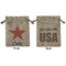 Stars and Stripes Medium Burlap Gift Bag - Front & Back (Personalized)