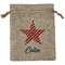 Stars and Stripes Medium Burlap Gift Bag - Front