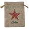 Stars and Stripes Medium Burlap Gift Bag - Front (Personalized)