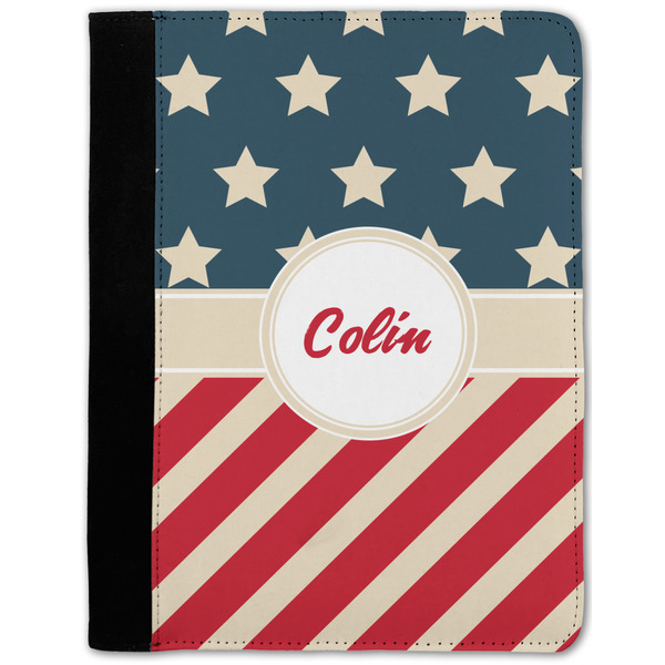 Custom Stars and Stripes Notebook Padfolio - Medium w/ Name or Text