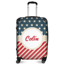 Stars and Stripes Suitcase - 24" Medium - Checked (Personalized)