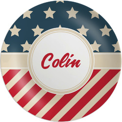 Stars and Stripes Melamine Salad Plate - 8" (Personalized)