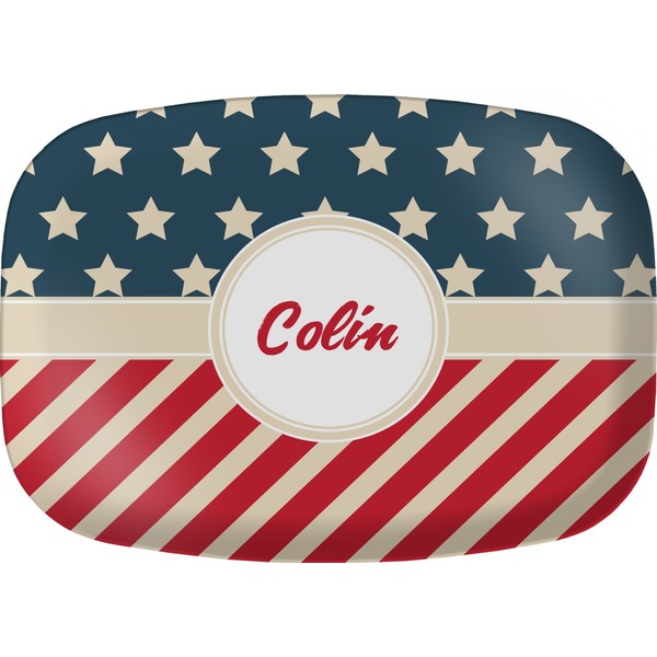 Custom Stars and Stripes Melamine Platter (Personalized)