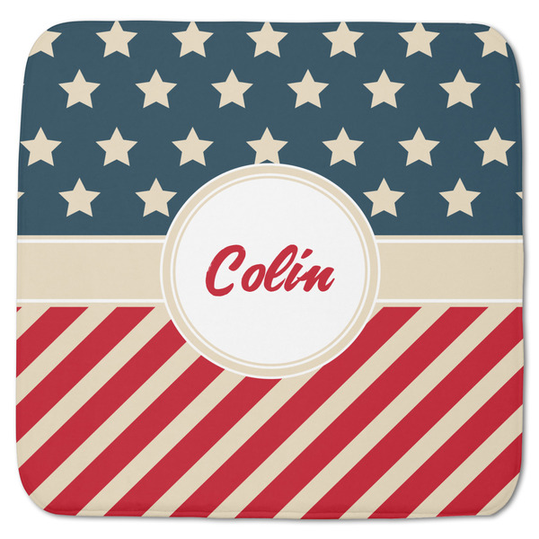 Custom Stars and Stripes Memory Foam Bath Mat - 48"x48" (Personalized)