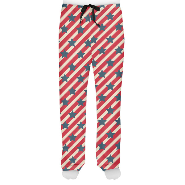 Stars and Stripes Men's Pjs Front - on model