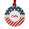 Stars and Stripes Metal Ball Ornament - Front