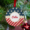 Stars and Stripes Metal Ball Ornament - Lifestyle