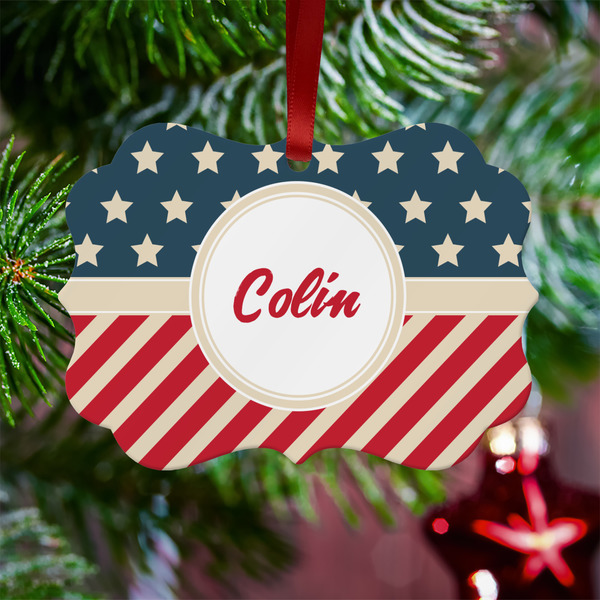 Stars and Stripes Metal Benilux Ornament - Lifestyle