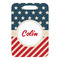 Stars and Stripes Metal Luggage Tag - Front Without Strap