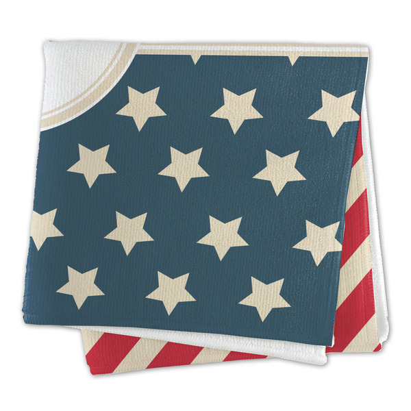 Stars and Stripes Microfiber Dish Rag - FOLDED (square)