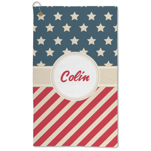 Custom Stars and Stripes Microfiber Golf Towel - Large (Personalized)