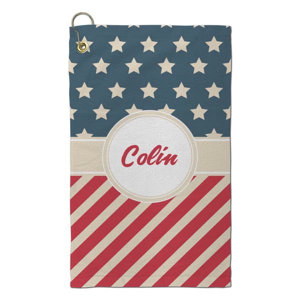 Custom Stars and Stripes Microfiber Golf Towel - Small (Personalized)