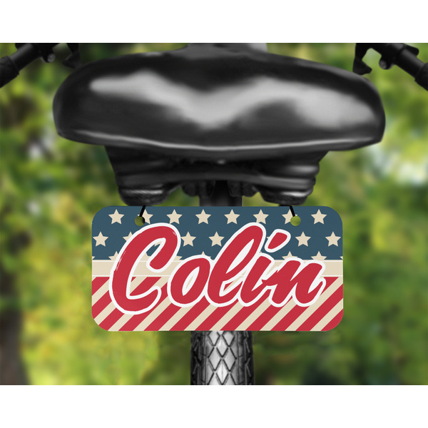 Stars and Stripes Mini License Plate on Bicycle - LIFESTYLE Two holes