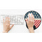 Stars and Stripes Mouse Pad with Wrist Rest - LIFESYTLE 2 (in use)
