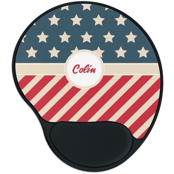 Custom Stars and Stripes Mouse Pad with Wrist Support