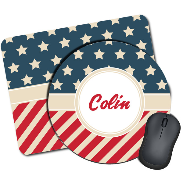 Custom Stars and Stripes Mouse Pad (Personalized)