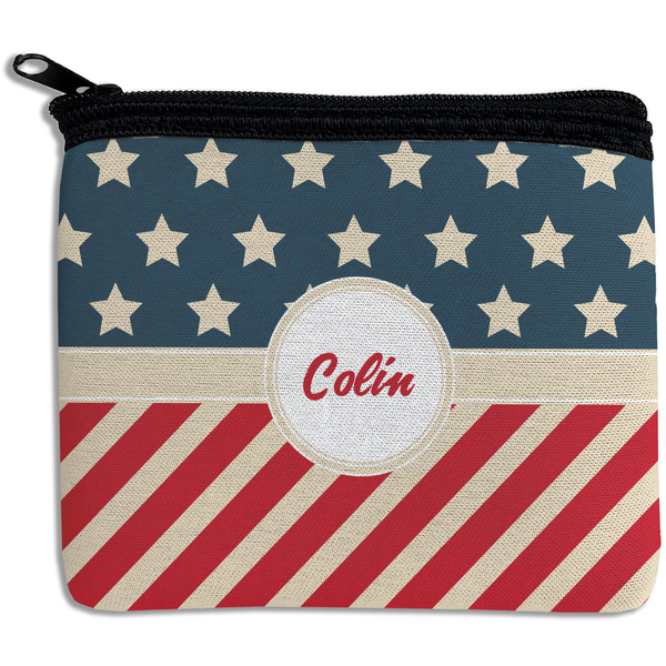 Custom Stars and Stripes Rectangular Coin Purse (Personalized)