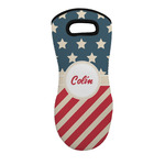 Stars and Stripes Neoprene Oven Mitt - Single w/ Name or Text