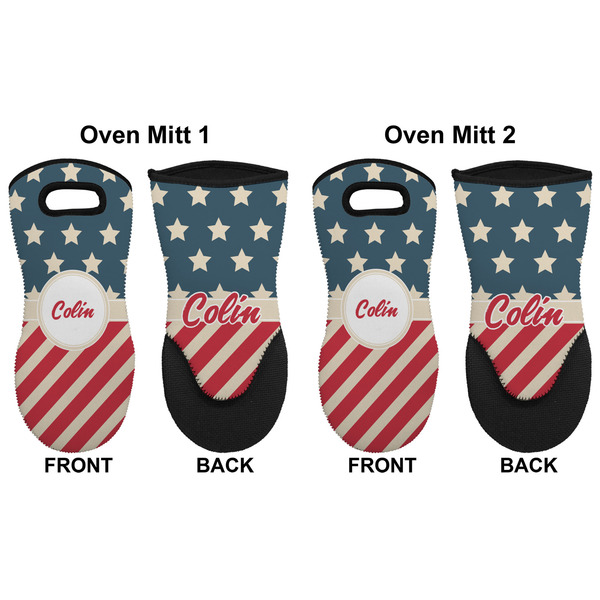 Stars and Stripes Neoprene Oven Mitt - Set of 2 - Approval