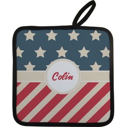 Stars and Stripes Pot Holder w/ Name or Text