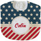 Stars and Stripes Velour Baby Bib w/ Name or Text