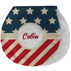 Stars and Stripes Burp Pad - Velour w/ Name or Text