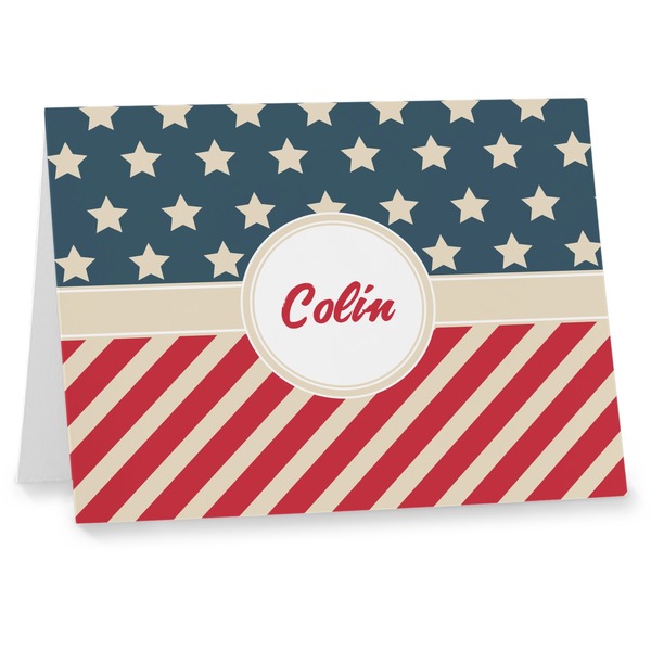 Custom Stars and Stripes Note cards (Personalized)
