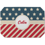 Stars and Stripes Dining Table Mat - Octagon (Single-Sided) w/ Name or Text