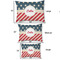 Stars and Stripes Outdoor Dog Beds - SIZE CHART
