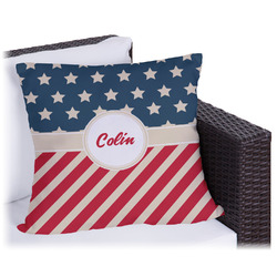 Stars and Stripes Outdoor Pillow - 16" (Personalized)
