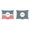 Stars and Stripes Outdoor Rectangular Throw Pillow (Front and Back)
