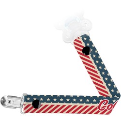 Stars and Stripes Pacifier Clip (Personalized)