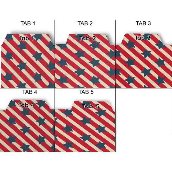 Stars and Stripes Page Dividers - Set of 5 - Approval