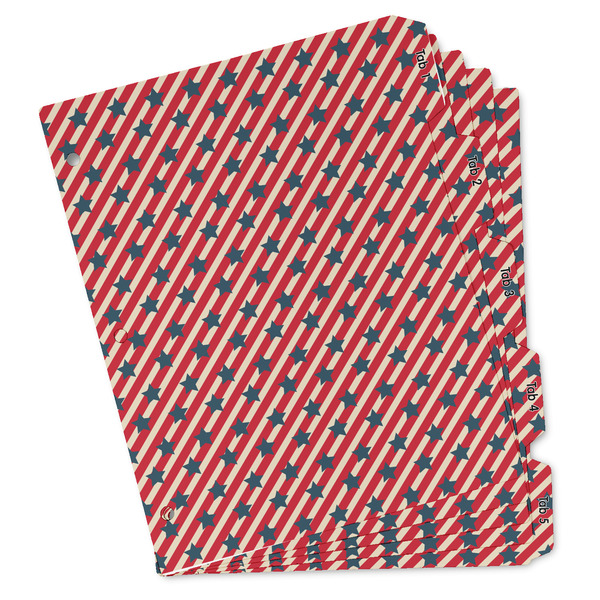 Custom Stars and Stripes Binder Tab Divider - Set of 5 (Personalized)