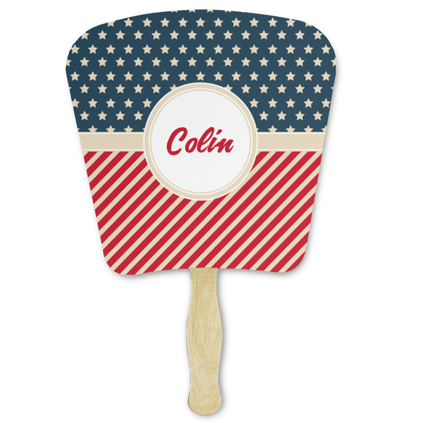 Custom Stars and Stripes Paper Fan (Personalized)