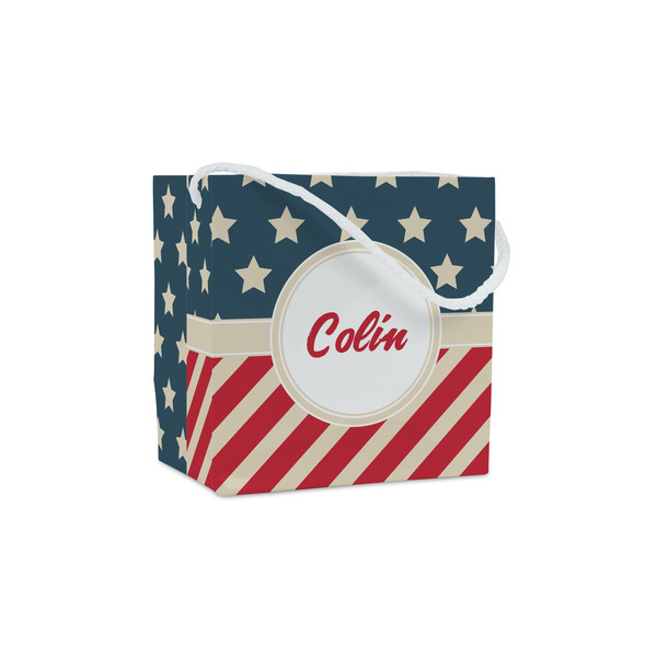 Custom Stars and Stripes Party Favor Gift Bags - Gloss (Personalized)