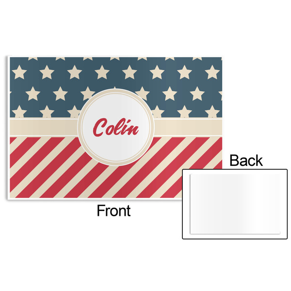 Stars and Stripes Disposable Paper Placemat - Front & Back