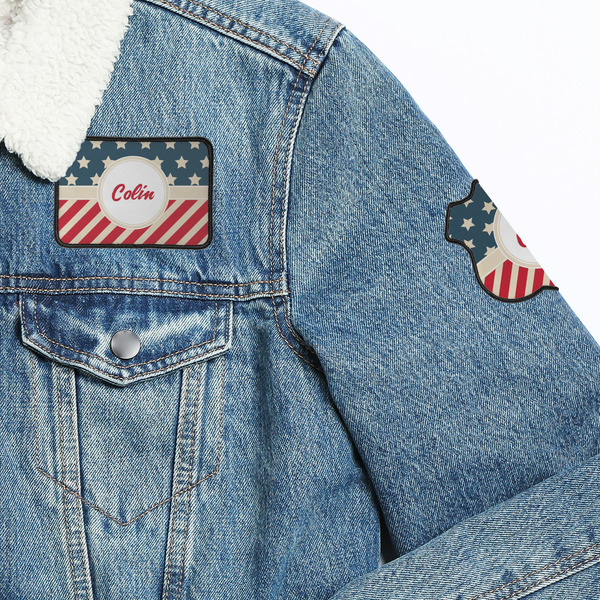 Stars and Stripes Patches Lifestyle Jean Jacket Detail