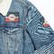 Stars and Stripes Patches Lifestyle Jean Jacket Detail