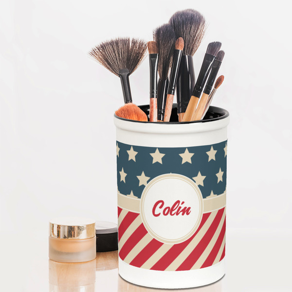 Stars and Stripes Pencil Holder - LIFESTYLE makeup
