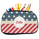 Stars and Stripes Neoprene Pencil Case - Medium w/ Name or Text