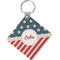 Stars and Stripes Diamond Plastic Keychain w/ Name or Text