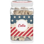 Stars and Stripes Dog Treat Jar (Personalized)