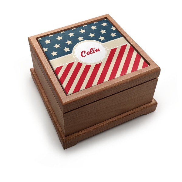 Custom Stars and Stripes Pet Urn (Personalized)
