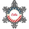 Stars and Stripes Vintage Snowflake Ornament (Personalized)