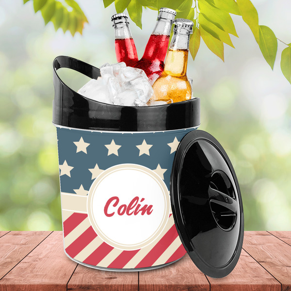 Stars and Stripes Plastic Ice Bucket - LIFESTYLE