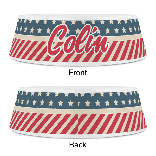 Stars and Stripes Plastic Pet Bowls - Small - APPROVAL