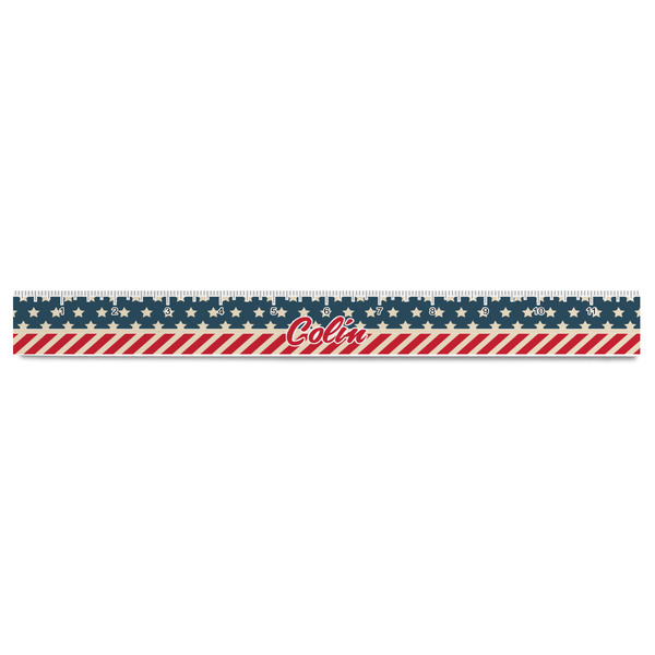 Stars and Stripes Plastic Ruler - 12" - FRONT