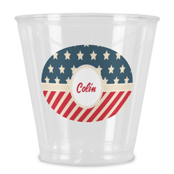 Stars and Stripes Plastic Shot Glass (Personalized)