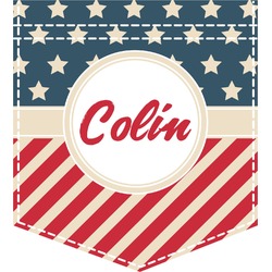 Stars and Stripes Iron On Faux Pocket (Personalized)